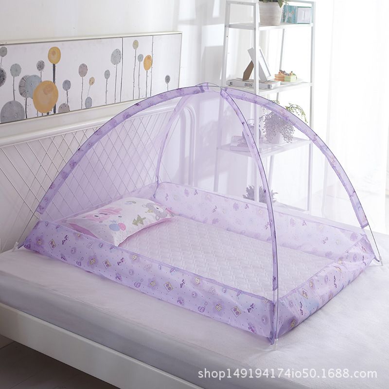 Children's mosquito net bottomless foldable magic installation free Mongolian yurt baby crib floor mosquito cover
