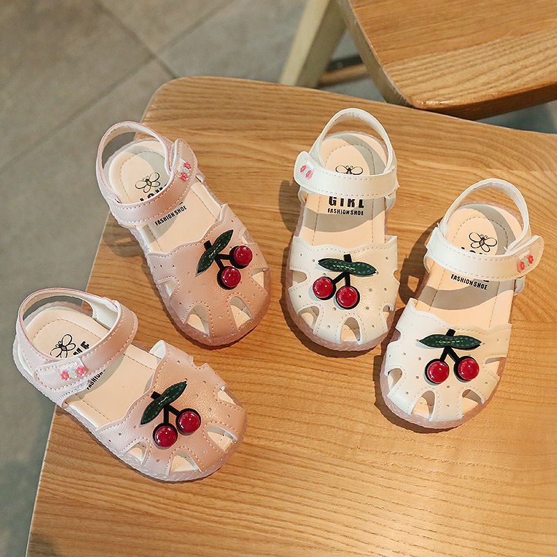 Summer trend new baby walking shoes, girls' sandals, cute cherry baby shoes, soft soled children's shoes