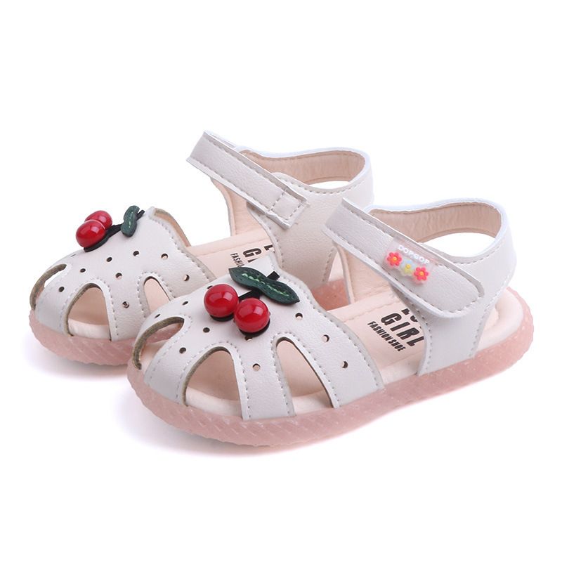 Summer trend new baby walking shoes, girls' sandals, cute cherry baby shoes, soft soled children's shoes