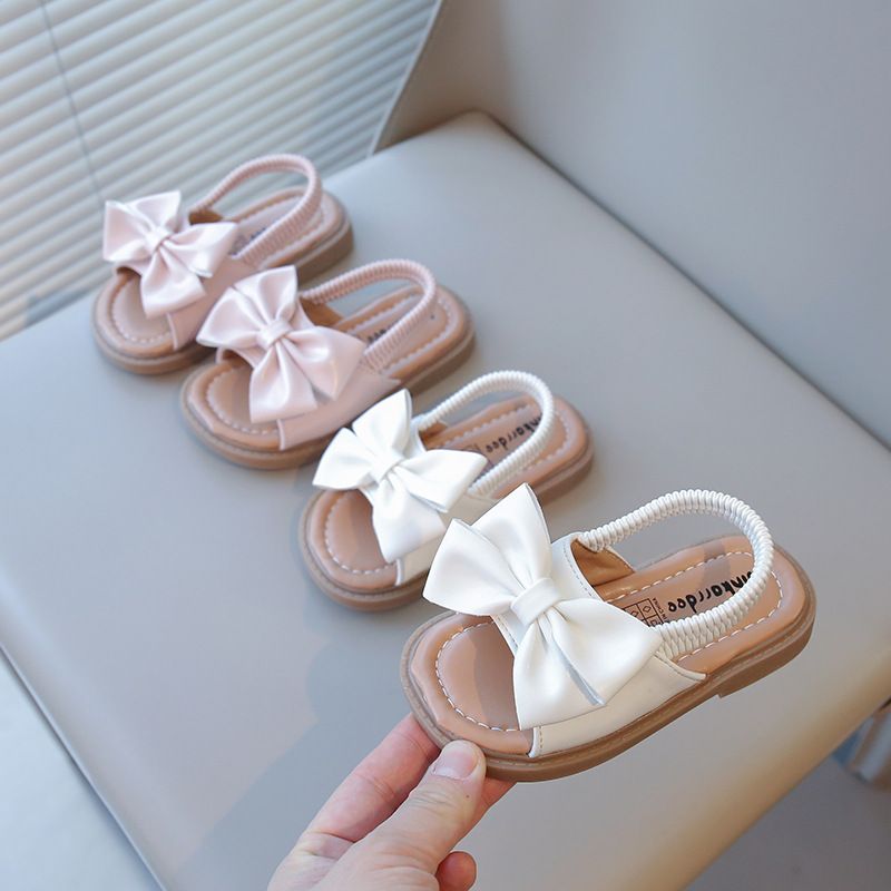 Summer New Style Girls' Bow Fashion Sandals Children's Shoes Princess Shoes Soft soled Non slip Shoes Beach Shoes