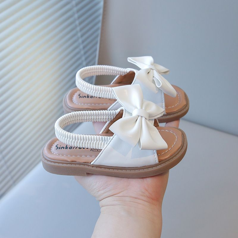 Summer New Style Girls' Bow Fashion Sandals Children's Shoes Princess Shoes Soft soled Non slip Shoes Beach Shoes