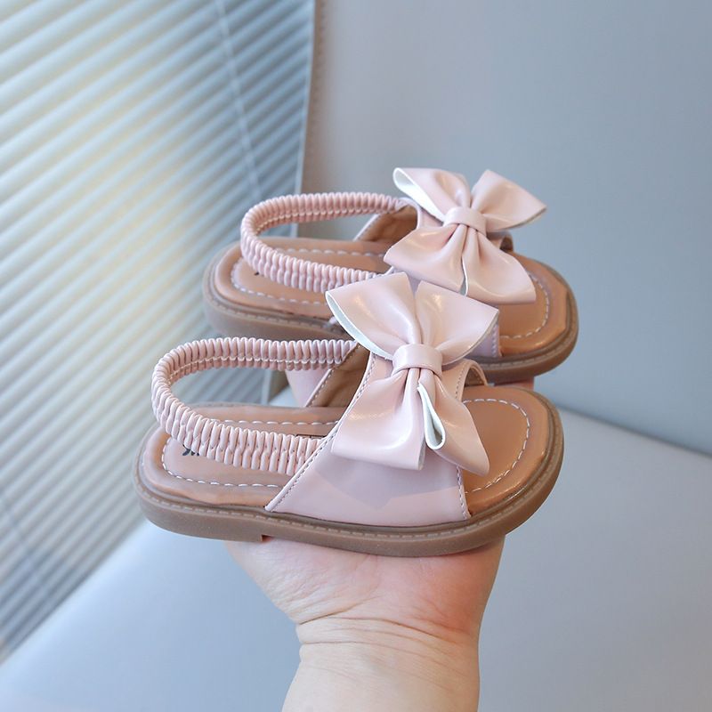 Summer New Style Girls' Bow Fashion Sandals Children's Shoes Princess Shoes Soft soled Non slip Shoes Beach Shoes