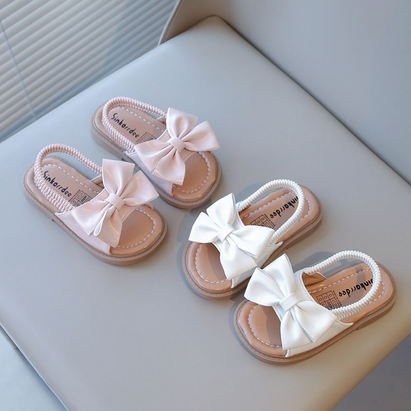 Summer New Style Girls' Bow Fashion Sandals Children's Shoes Princess Shoes Soft soled Non slip Shoes Beach Shoes
