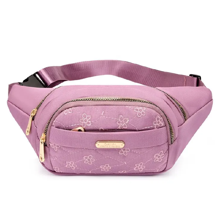 Outdoor women's bag waterproof multi-purpose waist bag embroidered mobile phone coin purse for women