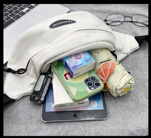 Trendy men's mobile phone waist bag, chest bag, shoulder bag, men's and women's casual sports crossbody bag