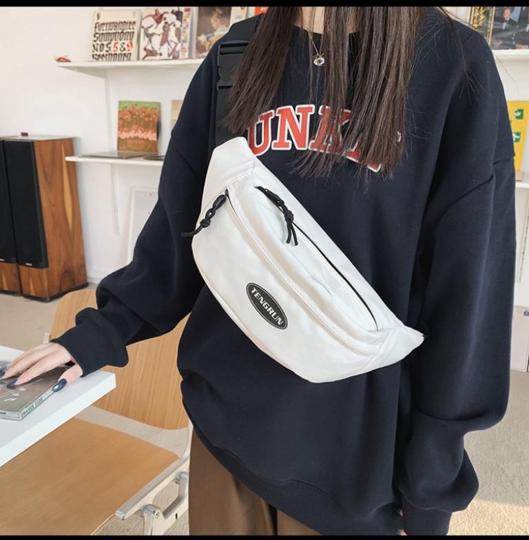 Trendy men's mobile phone waist bag, chest bag, shoulder bag, men's and women's casual sports crossbody bag