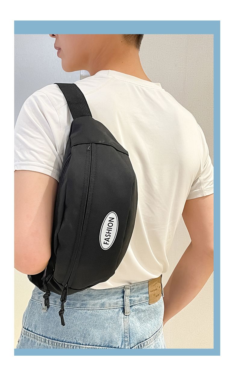 Trendy men's mobile phone waist bag, chest bag, shoulder bag, men's and women's casual sports crossbody bag