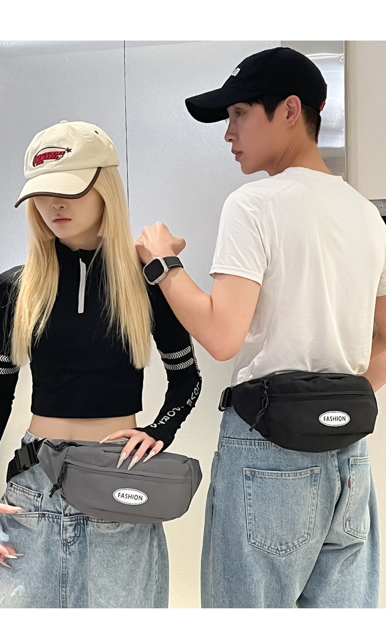 Trendy men's mobile phone waist bag, chest bag, shoulder bag, men's and women's casual sports crossbody bag