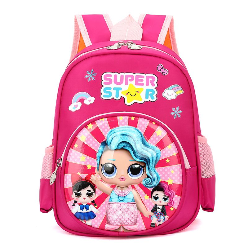 12 inch backpack for boys aged 3-10, 3D hard shell Spider Man cartoon cute female student backpack