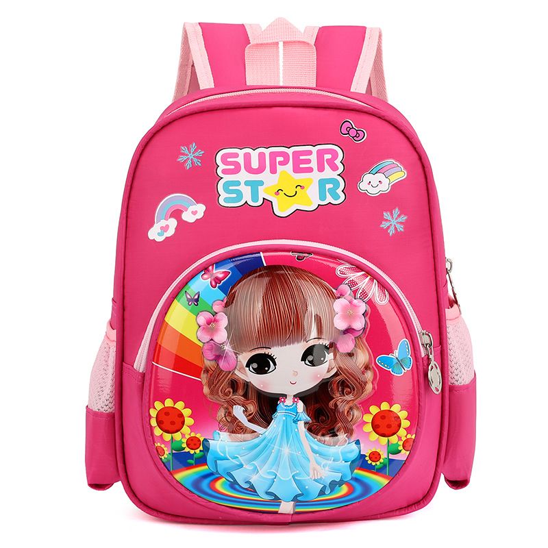 12 inch backpack for boys aged 3-10, 3D hard shell Spider Man cartoon cute female student backpack