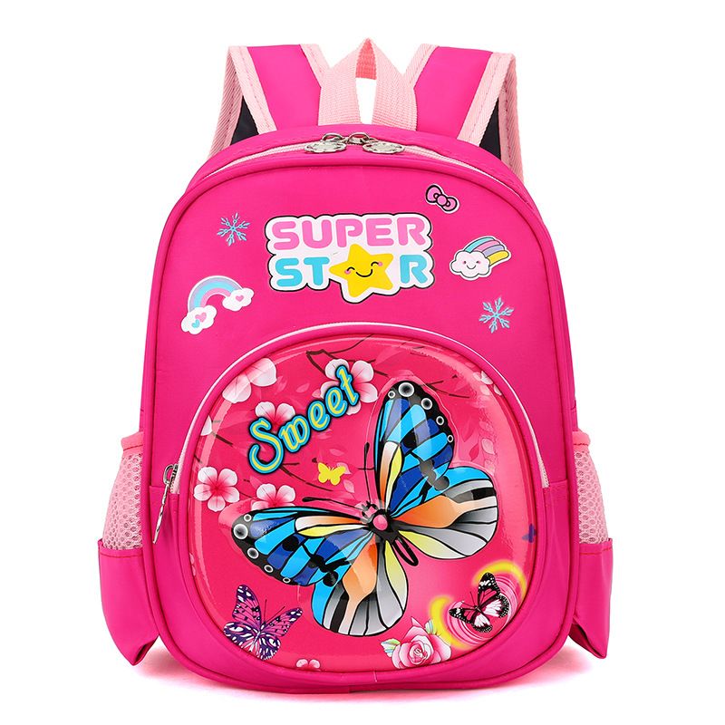 12 inch backpack for boys aged 3-10, 3D hard shell Spider Man cartoon cute female student backpack