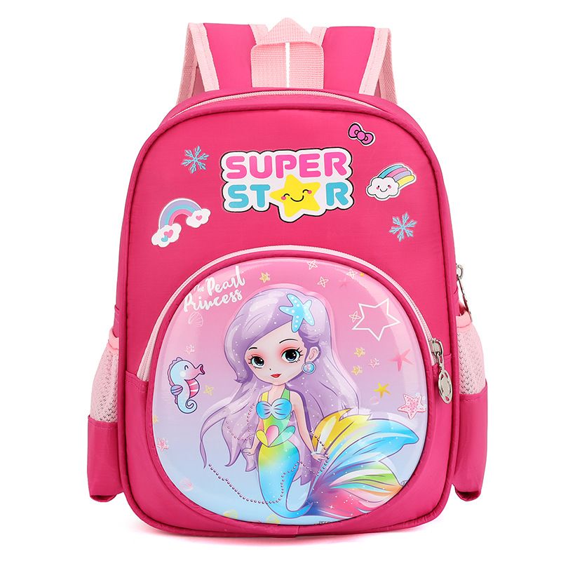 12 inch backpack for boys aged 3-10, 3D hard shell Spider Man cartoon cute female student backpack