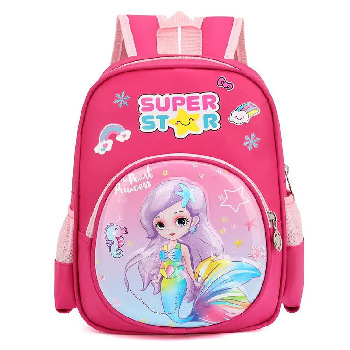 12 inch backpack for boys aged 3-10, 3D hard shell Spider Man cartoon cute female student backpack