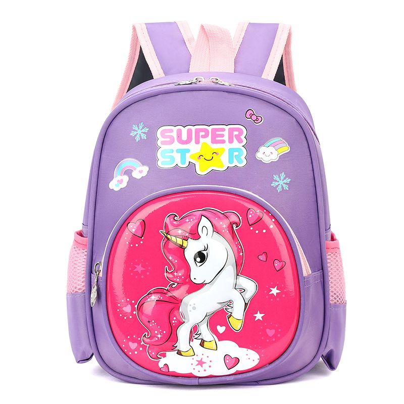 12 inch backpack for boys aged 3-10, 3D hard shell Spider Man cartoon cute female student backpack