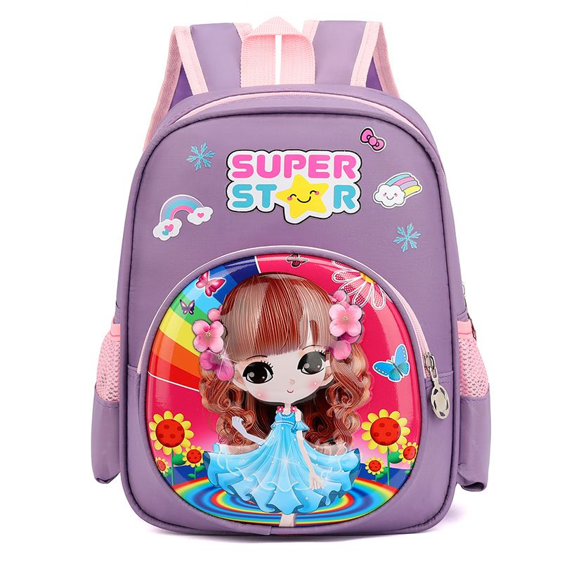 12 inch backpack for boys aged 3-10, 3D hard shell Spider Man cartoon cute female student backpack