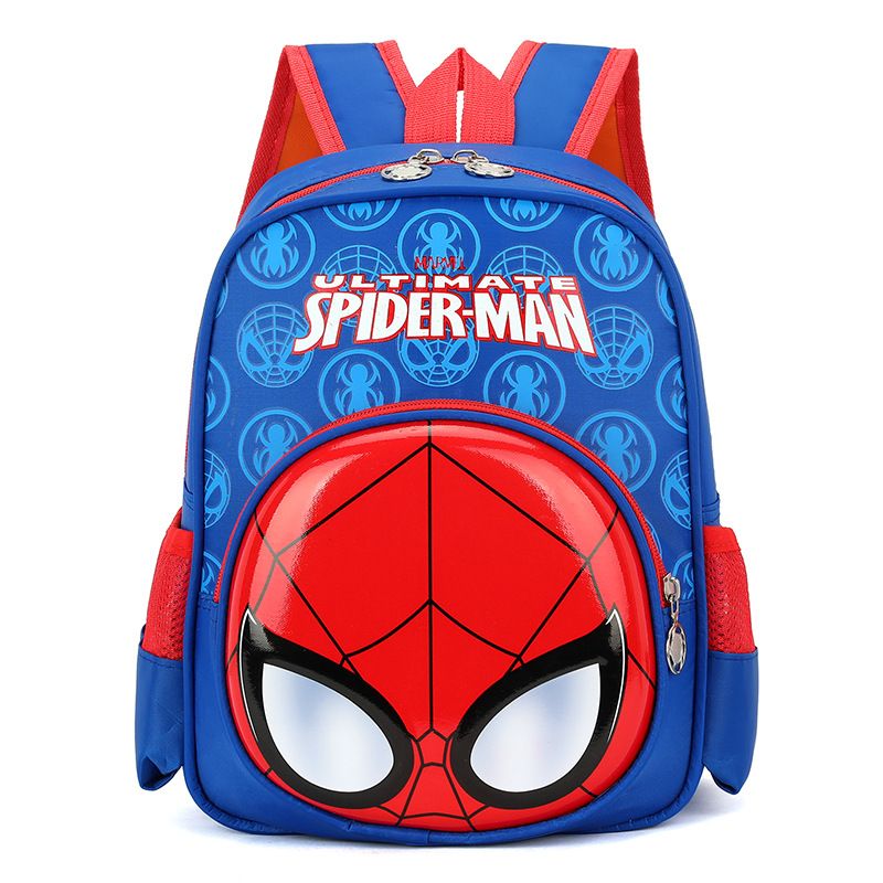 12 inch backpack for boys aged 3-10, 3D hard shell Spider Man cartoon cute female student backpack