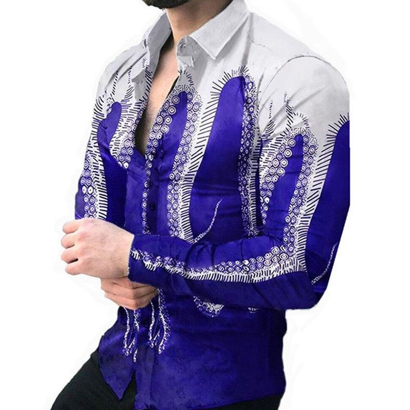 New men's long sleeved shirt 3D digital printed shirt long sleeved men's shirt men's trendy casual shirt men's clothing