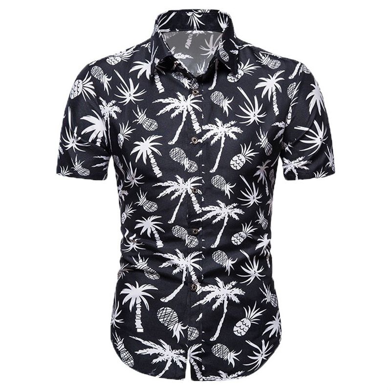 Men's summer short sleeved shirt 3D digital printed pattern shirt plus size shirt men's clothing