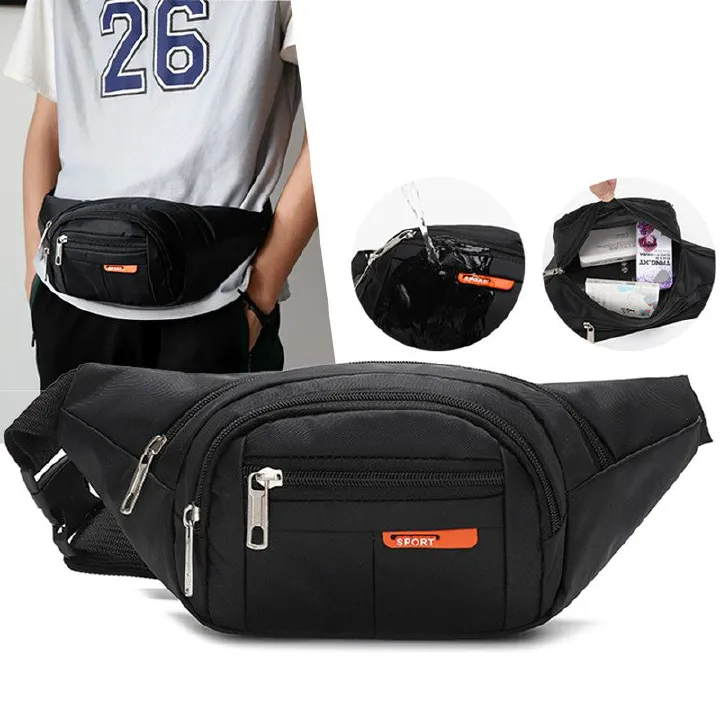 New waterproof waist bag for men, cash register coin purse, hiking, running, cycling, mobile phone crossbody bag