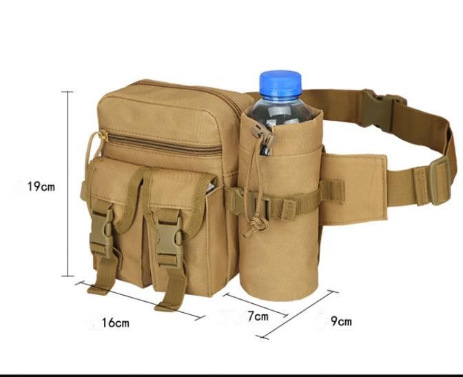 Men's sports kettle waist bag tactical bag outdoor multifunctional women's small waist bag tool shoulder bag cycling travel storage bag