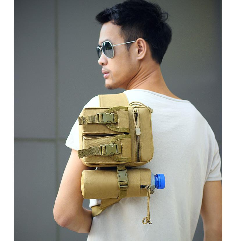 Men's sports kettle waist bag tactical bag outdoor multifunctional women's small waist bag tool shoulder bag cycling travel storage bag