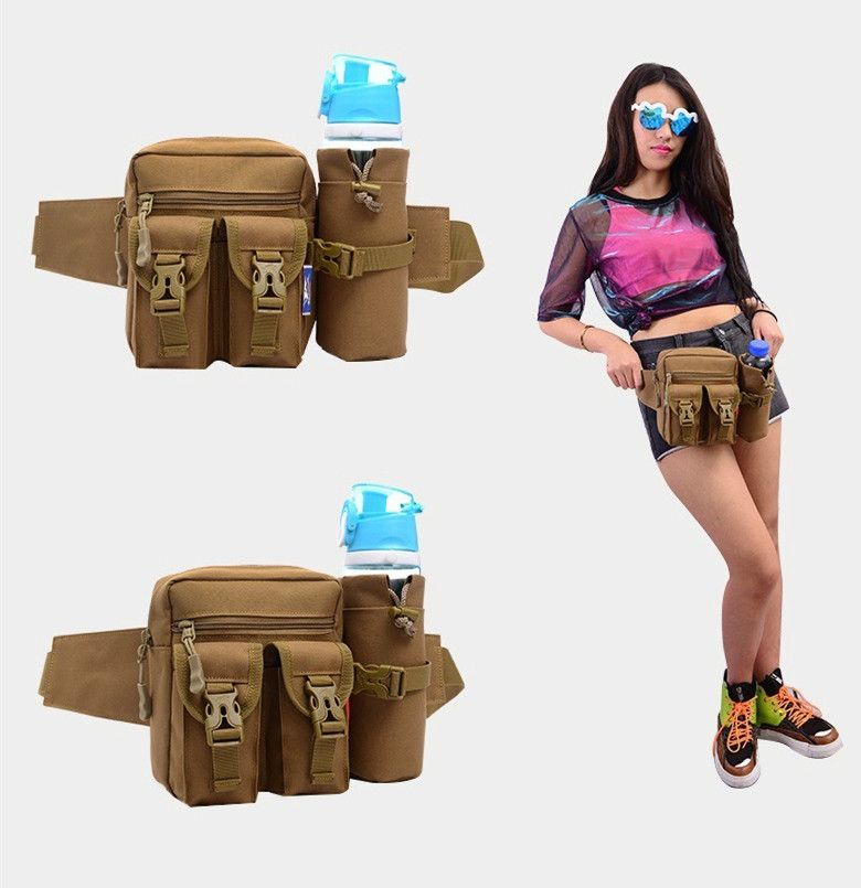 Men's sports kettle waist bag tactical bag outdoor multifunctional women's small waist bag tool shoulder bag cycling travel storage bag