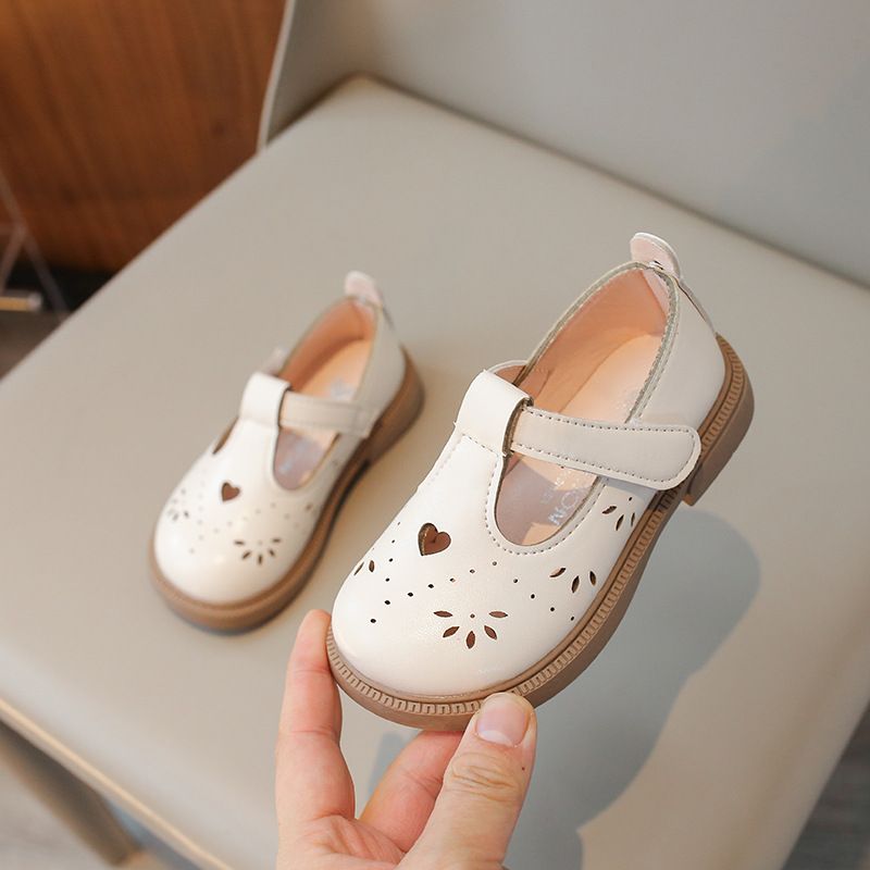 Spring and summer new girls' small leather shoes, girls' baby soft soled princess single shoes, children's solid color casual shoes