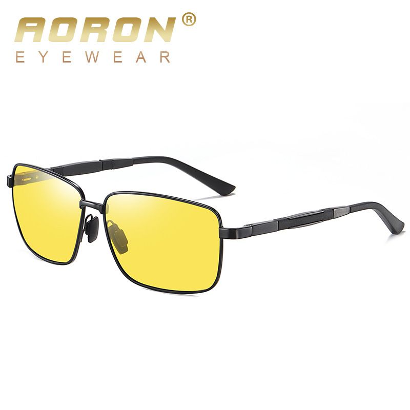 New Men's Metal Polarized Sunglasses Fashion Box Driver Night Vision Glasses Anti UV Sunglasses