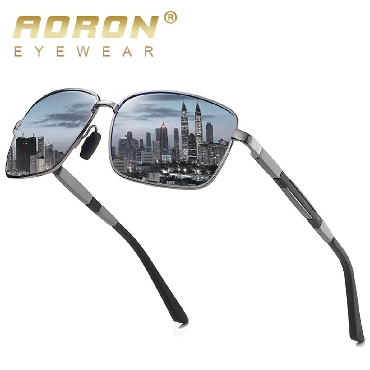New Men's Metal Polarized Sunglasses Fashion Box Driver Night Vision Glasses Anti UV Sunglasses