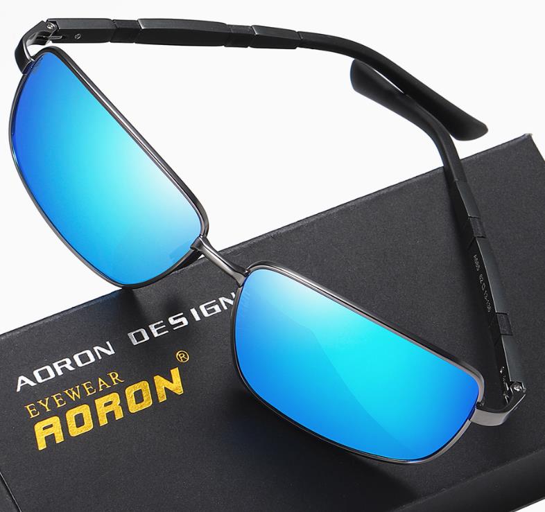 New Men's Metal Polarized Sunglasses Fashion Box Driver Night Vision Glasses Anti UV Sunglasses