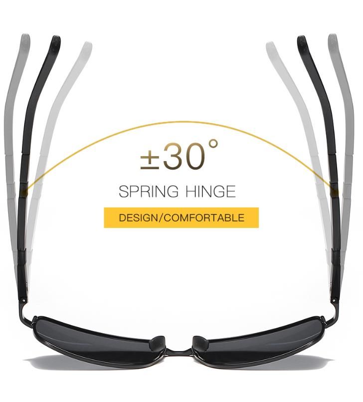 New Men's Metal Polarized Sunglasses Fashion Box Driver Night Vision Glasses Anti UV Sunglasses
