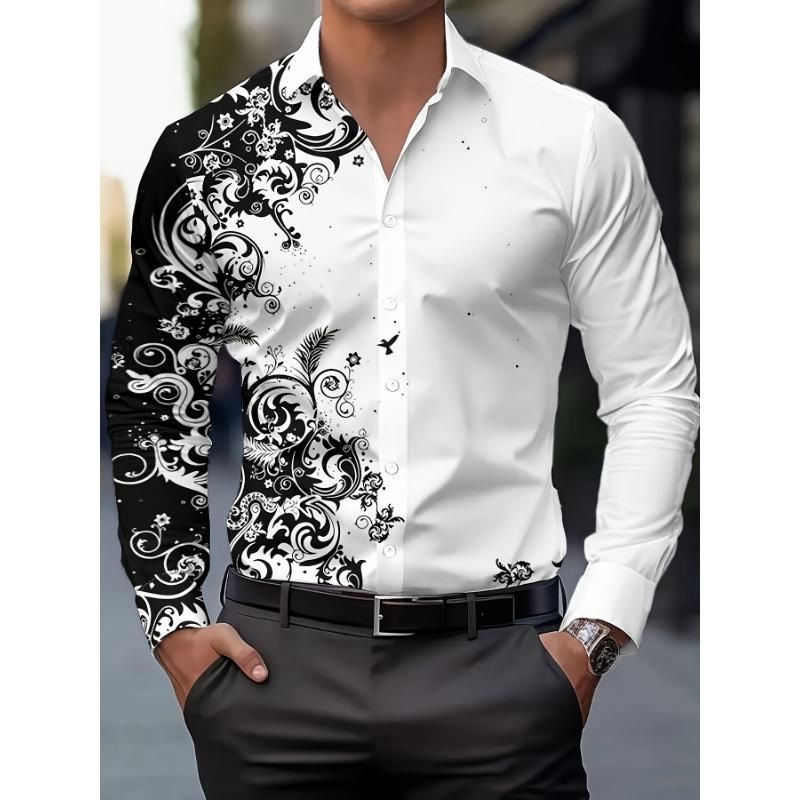 Autumn and winter men's casual slim fit long sleeved shirt men's top shirt men's clothing