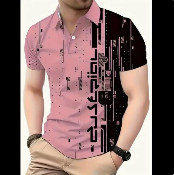 Spring and Autumn New Men's Zipper Collar Short Sleeve Shirt Polo Polo Polo Shirt Men's Wear