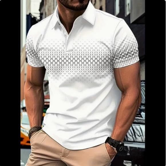 Spring and Autumn New Men's Zipper Collar Short Sleeve Shirt Polo Polo Polo Shirt Men's Wear