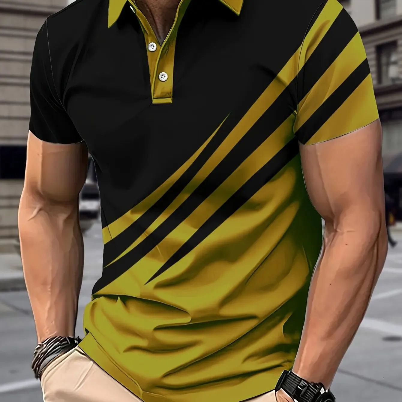 Spring and Autumn New Men's Zipper Collar Short Sleeve Shirt Polo Polo Polo Shirt Men's Wear