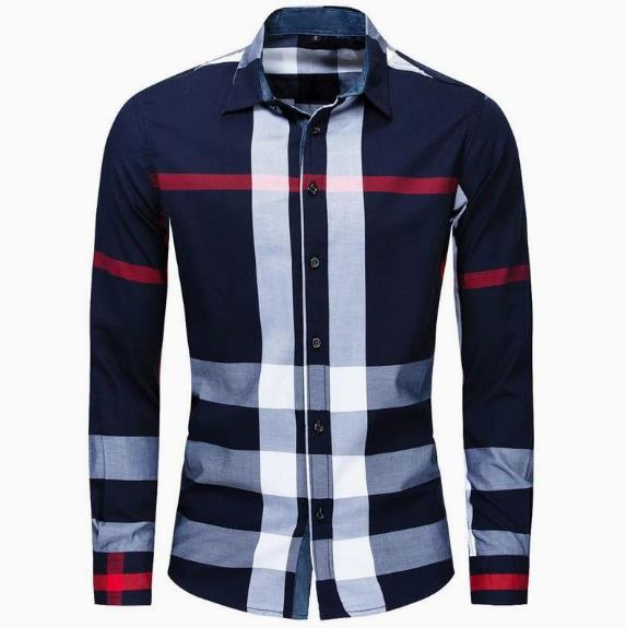 Spring and Autumn men's casual lapel long sleeved shirt 3D printed men's trendy shirt men's clothing