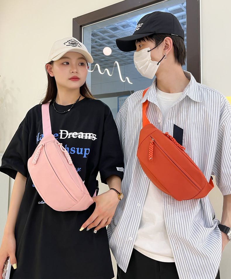 Chest bag, crossbody bag, women's casual simple single shoulder small shoulder bag, new fashionable mobile phone bag, hundred waist bag, men's bag