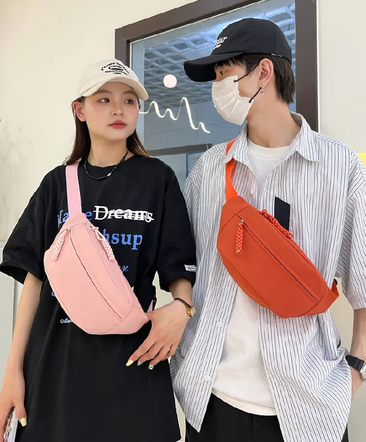 Chest bag, crossbody bag, women's casual simple single shoulder small shoulder bag, new fashionable mobile phone bag, hundred waist bag, men's bag