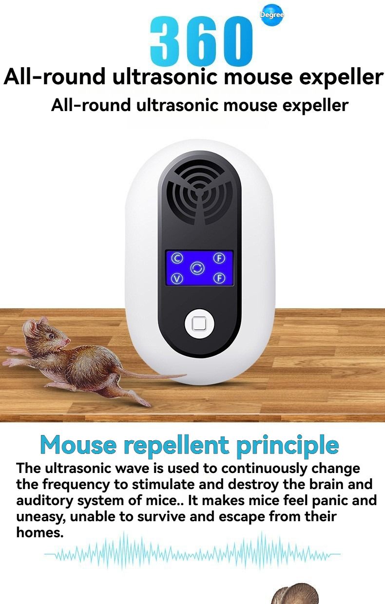 New household low-frequency high-power ultrasonic rodent repellent, sound wave rodent repellent, cockroach repellent