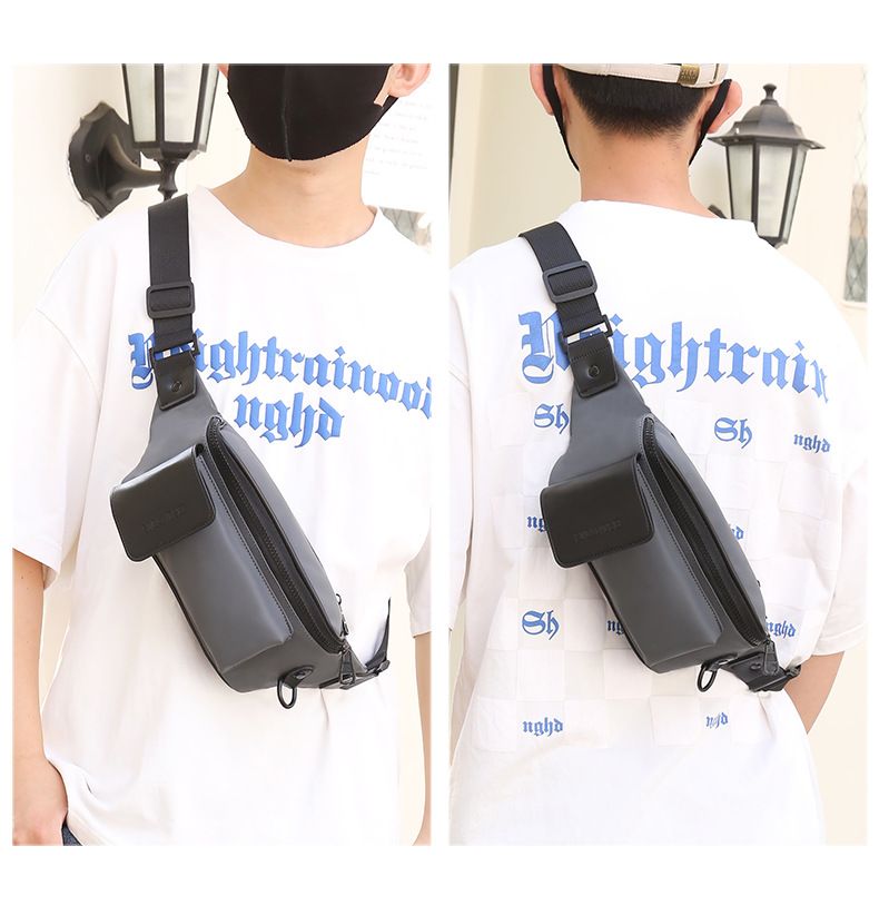 New chest bag, casual men's bag, multifunctional waterproof crossbody bag, lightweight small backpack, outdoor mobile phone bag, men's chest bag