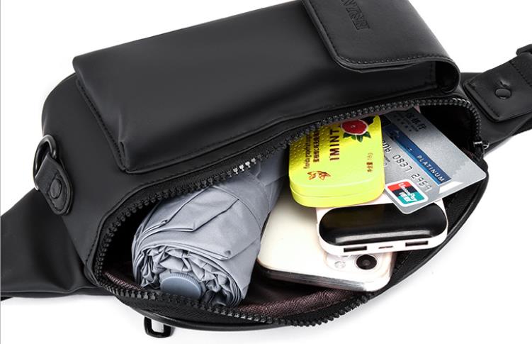 New chest bag, casual men's bag, multifunctional waterproof crossbody bag, lightweight small backpack, outdoor mobile phone bag, men's chest bag