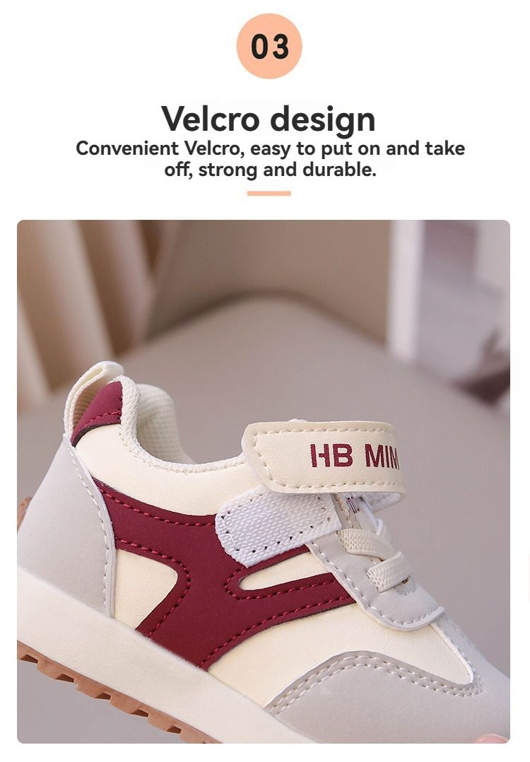 Spring and Autumn Baby Soft soled Non slip Sneakers Sneakers, Breathable Sneakers for Boys and Girls Aged 1 to 3, Baby Shoes