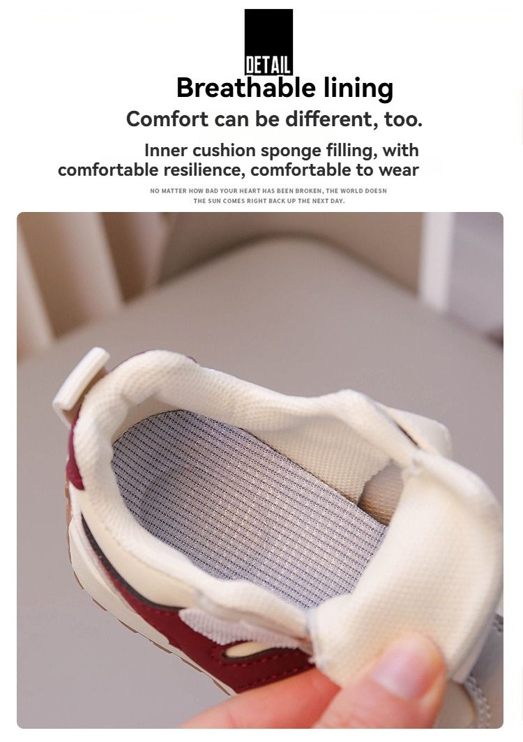 Spring and Autumn Baby Soft soled Non slip Sneakers Sneakers, Breathable Sneakers for Boys and Girls Aged 1 to 3, Baby Shoes