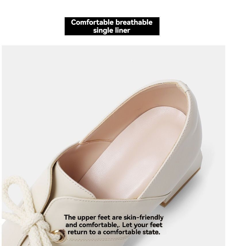 New Women's Coarse Heels Breathable High Heels Work Shoes Versatile Casual Strap Small Leather Shoes Women's Single Shoes Women's Shoes