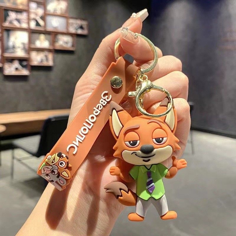 New Cartoon Crazy Animal City Keychain Cute Judy Keychain Men and Women's Bag Couple Pendant