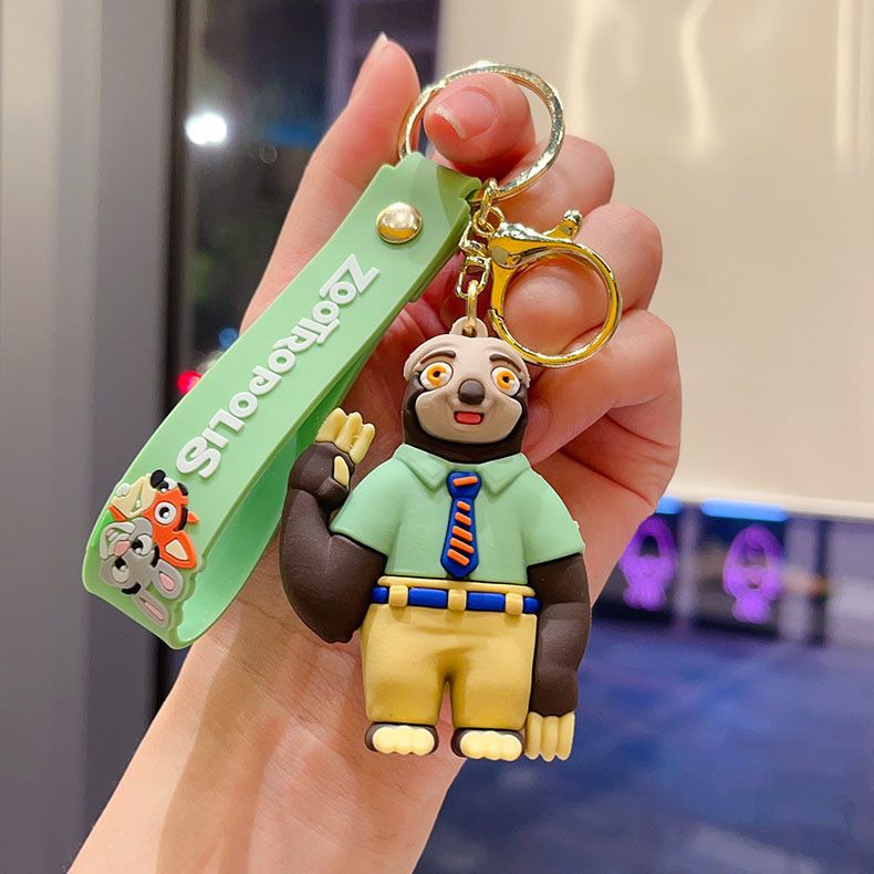 New Cartoon Crazy Animal City Keychain Cute Judy Keychain Men and Women's Bag Couple Pendant