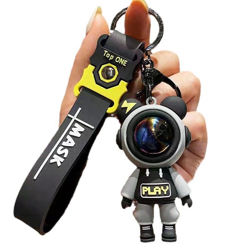 Creative Trendy Keychain Bag Pendant Flash Bear Keychain Cartoon Doll Pendant Keychain Gift Gift