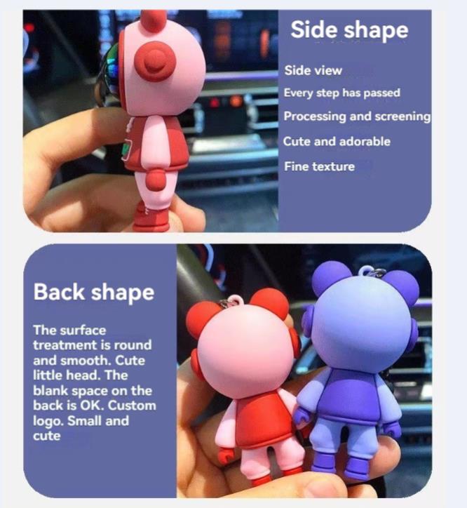 Creative Trendy Keychain Bag Pendant Flash Bear Keychain Cartoon Doll Pendant Keychain Gift Gift