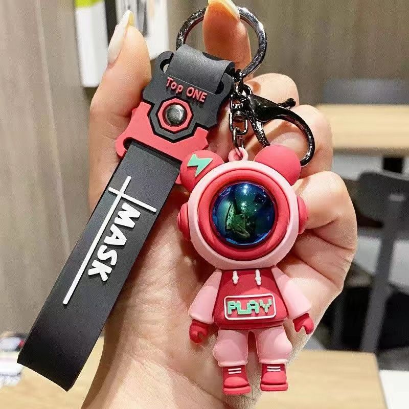 Creative Trendy Keychain Bag Pendant Flash Bear Keychain Cartoon Doll Pendant Keychain Gift Gift