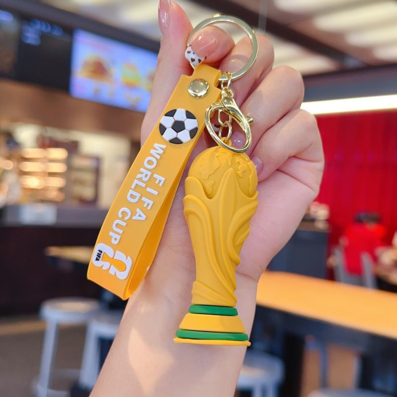 World Cup Mascot Keychain Bag Pendant World Cup Mascot Football Keychain Cute Cartoon Doll Keychain Small Gift
